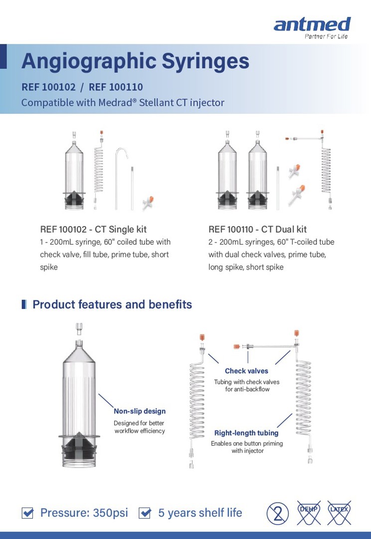 Bayer/MEDRAD® Stellant  single and dual contrast syringe kits available 